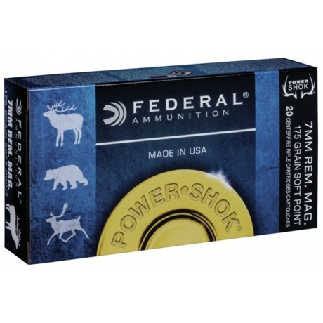 MUNICION FEDERAL C/7MM REM MAG 175 GR SOFT POINT