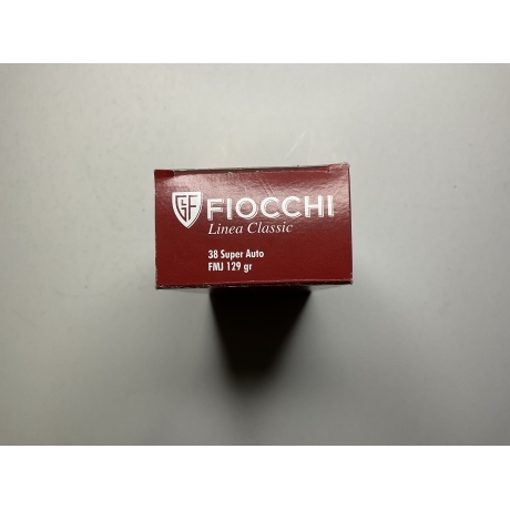 CARTUCHO FIOCCHI CA/38 SUPER AUTO FMJ 129 GR.