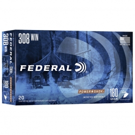 MUNICION FEDERAL C/308 WIN. POWER-SHOK 180 GR.