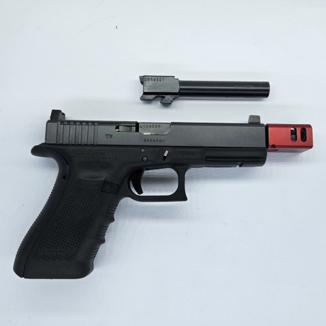 PISTOLA GLOCK 17 Gen4 MOS 9x19 + CAÑON ADICIONAL 9x19 THR CON ROSCA