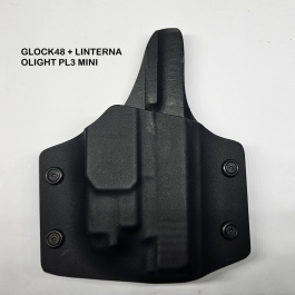 FUNDA OWB GLOCK 43X+LINTERNA TLR6 ELEGANT KYDEX EXTERIOR